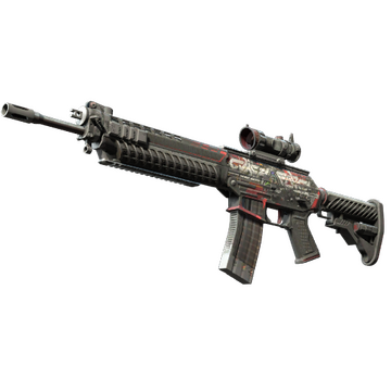 SG 553 | Cyberforce (Battle-Scarred)