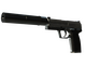 StatTrak™ USP-S | Stainless (Battle-Scarred)