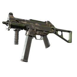 UMP-45 | Green Swirl (Battle-Scarred)