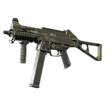 UMP-45 | Green Swirl (Battle-Scarred)