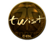 Sticker | twist (Gold) | Katowice 2019