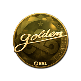 Sticker | Golden (Gold) | Katowice 2019