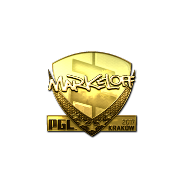 Sticker | markeloff (Gold) | Krakow 2017