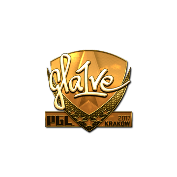 Sticker | gla1ve (Gold) | Krakow 2017