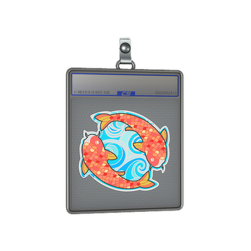 Sticker Slab | Twin Koi