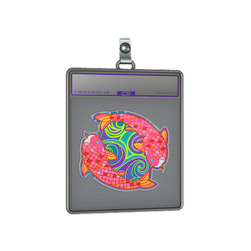 Sticker Slab | Twin Koi (Holo)