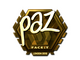 Sticker | paz (Gold) | London 2018