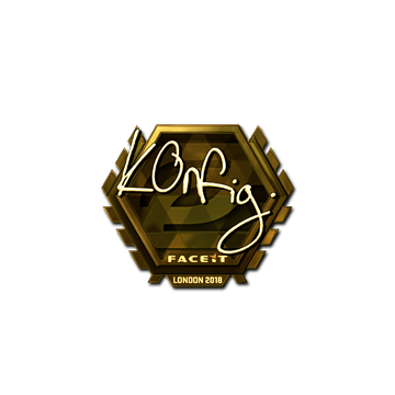 Sticker | k0nfig (Gold) | London 2018
