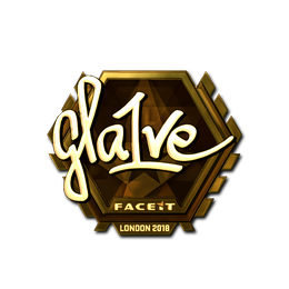 Sticker | gla1ve (Gold) | London 2018