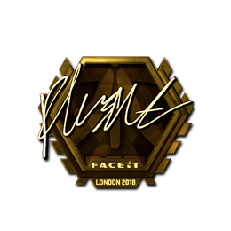 Sticker | flusha (Gold) | London 2018