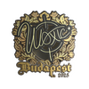 Sticker | woxic (Gold) | Budapest 2025