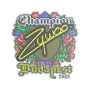 ZywOo (Embroidered, Champion) | Budapest 2025