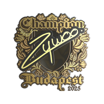 Sticker | ZywOo (Gold, Champion) | Budapest 2025