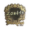 Sticker | zont1x (Gold) | Budapest 2025