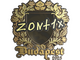 Sticker | zont1x (Gold) | Budapest 2025