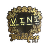 Sticker | VINI (Gold) | Budapest 2025