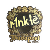 Sticker | r1nkle (Gold) | Budapest 2025