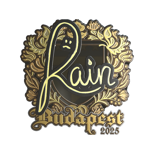 Sticker | rain (Gold) | Budapest 2025
