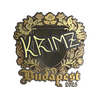Sticker | KRIMZ (Gold) | Budapest 2025