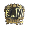 Sticker | kl1m (Gold) | Budapest 2025