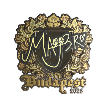 Sticker | MAJ3R (Gold) | Budapest 2025