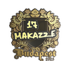 Sticker | makazze (Gold) | Budapest 2025