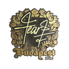 Sticker | fEAR (Gold) | Budapest 2025