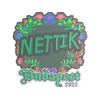 Sticker | nettik (Embroidered) | Budapest 2025