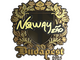 Sticker | noway (Gold) | Budapest 2025
