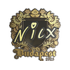 Sticker | nicx (Gold) | Budapest 2025