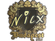Sticker | nicx (Gold) | Budapest 2025