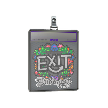 Sticker Slab | exit (Embroidered) | Budapest 2025