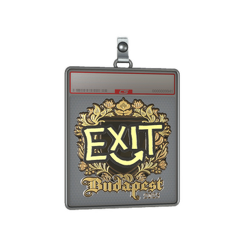 Sticker Slab | exit (Gold) | Budapest 2025