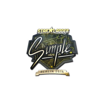 Sticker | s1mple (Gold) | Berlin 2019