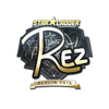 Sticker | REZ (Gold) | Berlin 2019