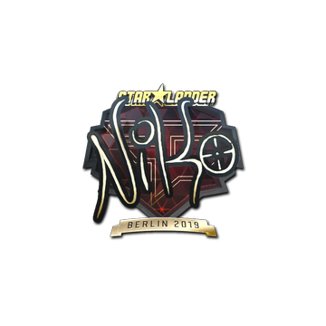 Sticker | NiKo (Gold) | Berlin 2019