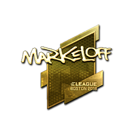 Sticker | markeloff (Gold) | Boston 2018