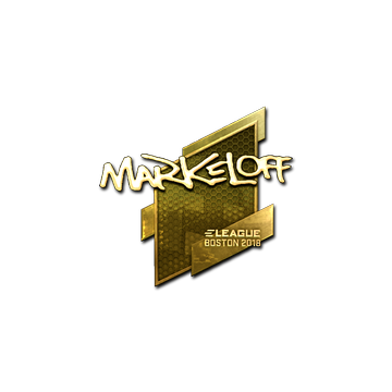 Sticker | markeloff (Gold) | Boston 2018