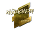 Sticker | markeloff (Gold) | Boston 2018