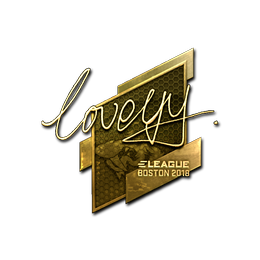 Sticker | LoveYY (Gold) | Boston 2018