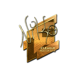 Sticker | NiKo (Gold) | Boston 2018