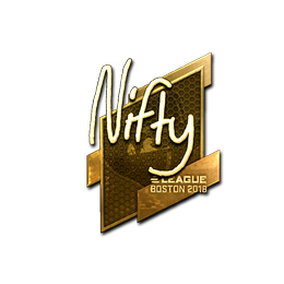 Sticker | Nifty (Gold) | Boston 2018