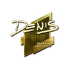 Sticker | denis (Gold) | Boston 2018