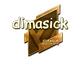 Sticker | dimasick (Gold) | Boston 2018