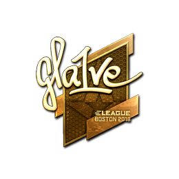 Sticker | gla1ve (Gold) | Boston 2018