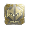 Sticker | decenty (Gold) | Austin 2025