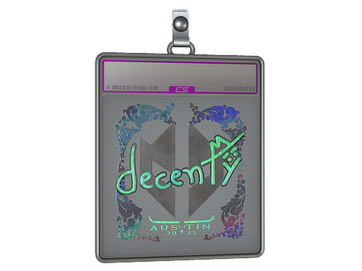 Sticker Slab | decenty (Holo) | Austin 2025