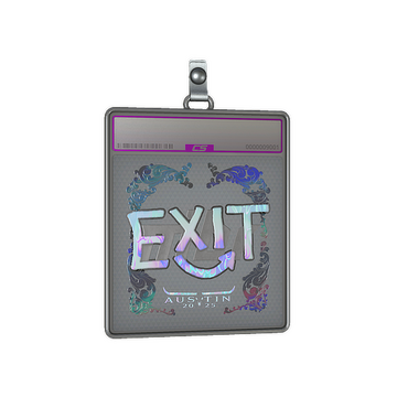 Sticker Slab | exit (Holo) | Austin 2025