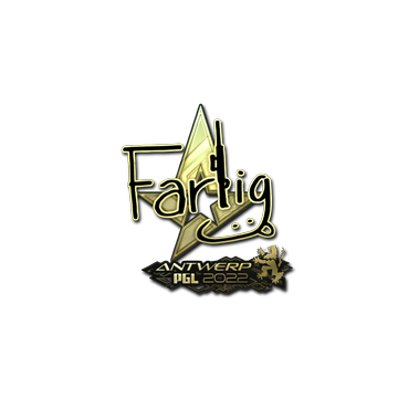 Sticker | Farlig (Gold) | Antwerp 2022