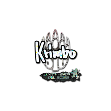 Sticker | Krimbo (Glitter) | Antwerp 2022